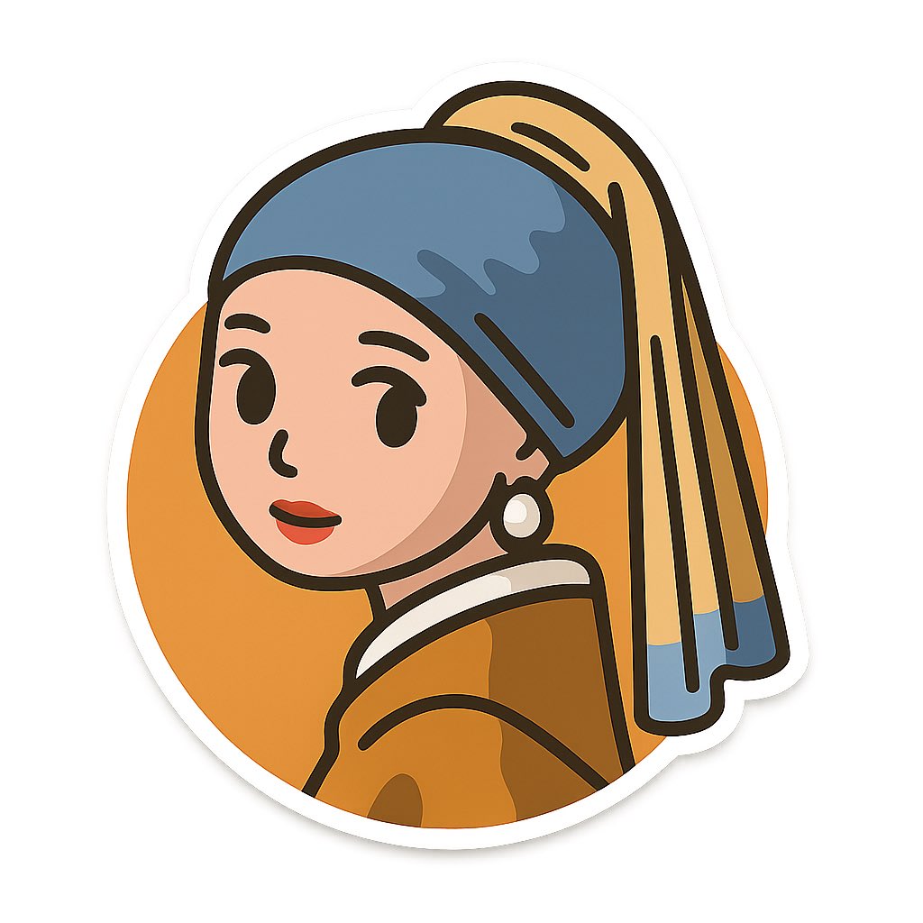 Flat Sticker Design Example